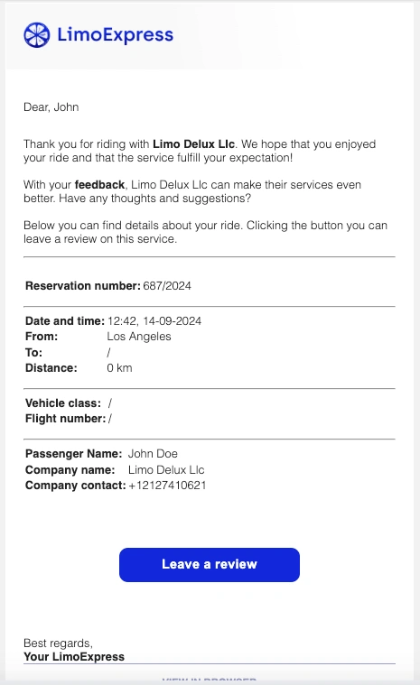 limoexpress limo software chauffeur airport transfer passenger review