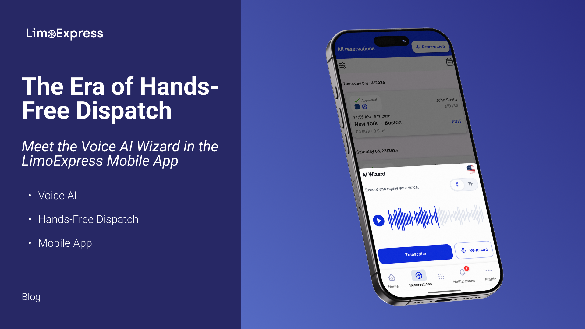 The Era of Hands-Free Dispatch: Meet the Voice AI Wizard in the LimoExpress Mobile App